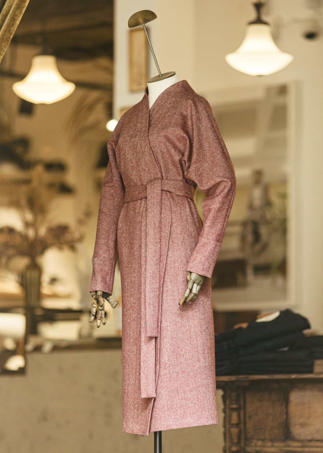 Women - SALE - NEW IN - Women - Robe Astlanda Pink Herringbone Image Primary