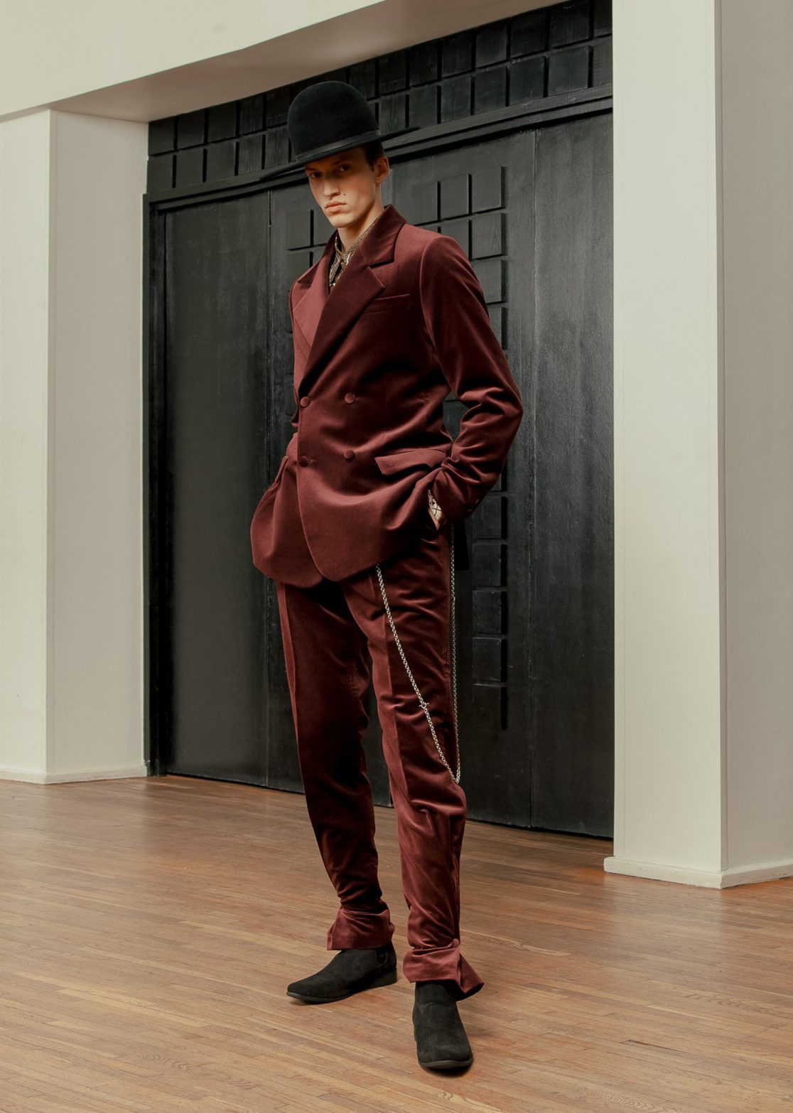 Men - Suit Jackets - Maitre du Monde Suit Jacket Burgundy Image Secondary