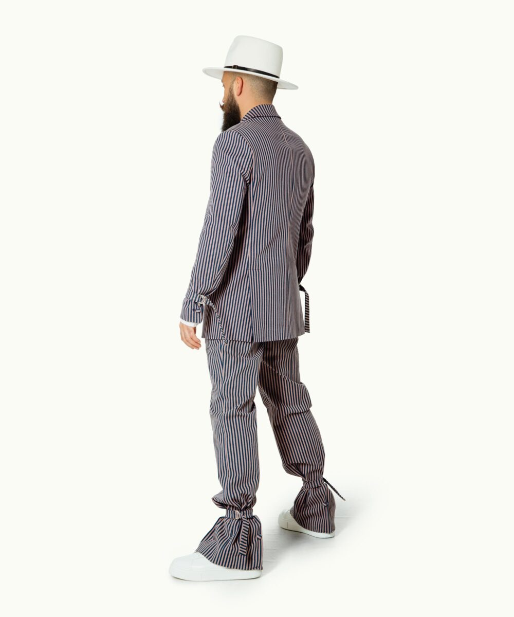 Men - Suit Jackets - Denim - Maître Suit Jacket Mud Striped Image 3