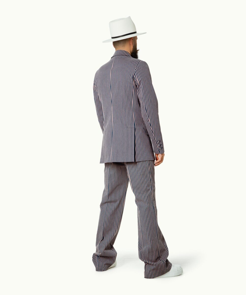 Men - Suit Jackets - Denim - Maître Suit Jacket Mud Striped Image 4