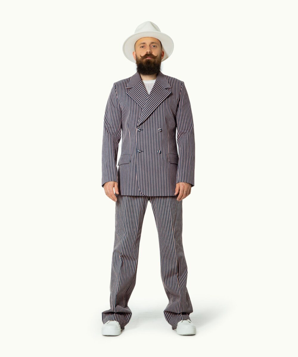 Men - Suit Jackets - Denim - Maître Suit Jacket Mud Striped Image 5