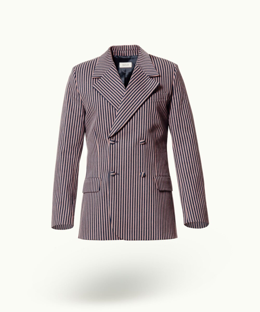 Men - Suit Jackets - Denim - Maître Suit Jacket Mud Striped Image 6