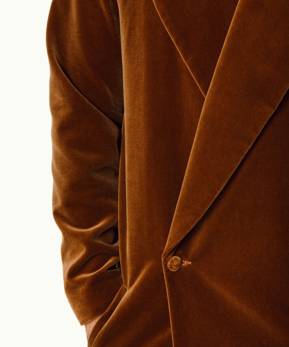 Men - Robes - Opium Robe Rust Velvet Image 8
