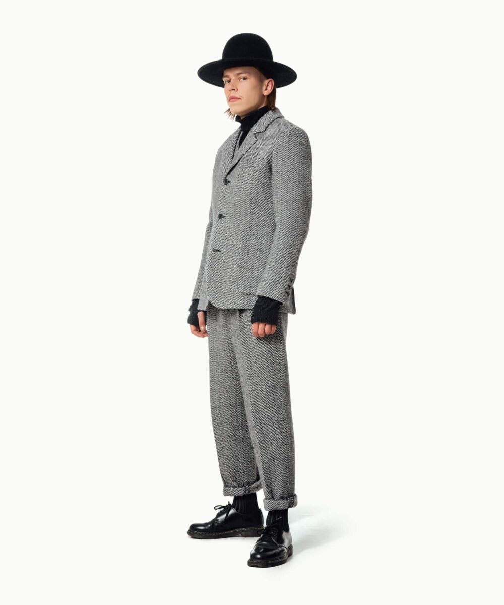 Men - Suit Jackets - Willidow Suit B/W Herringbone Image 1
