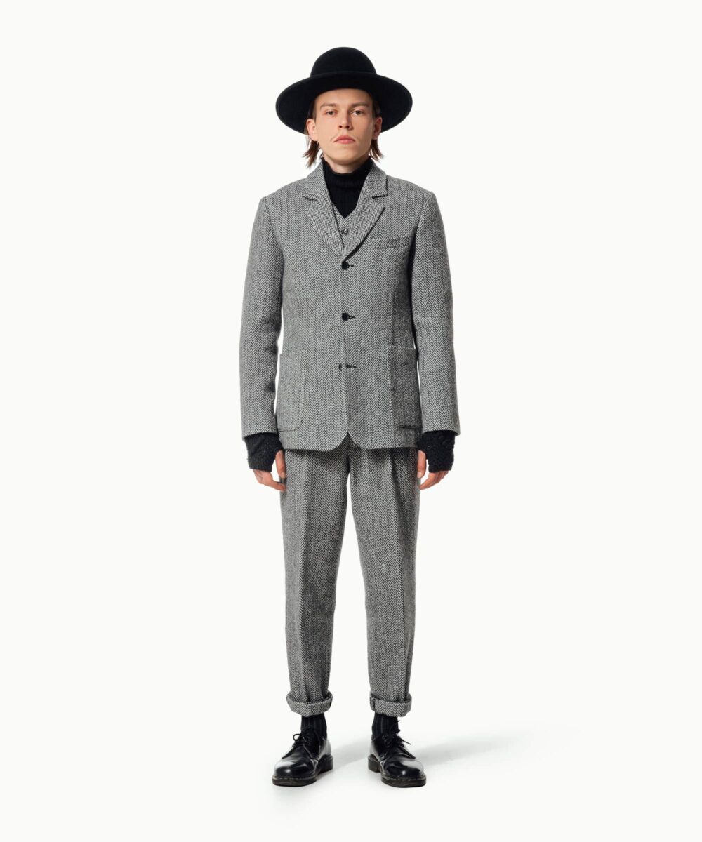 Men - Suit Jackets - Willidow Suit B/W Herringbone Image 2