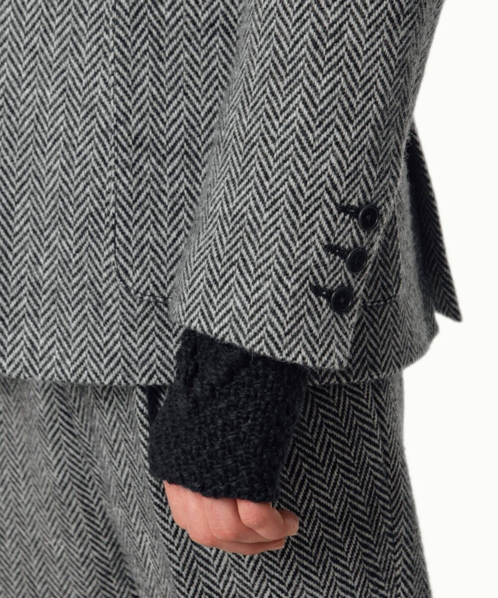 Men - Suit Jackets - Willidow Suit B/W Herringbone Image 8