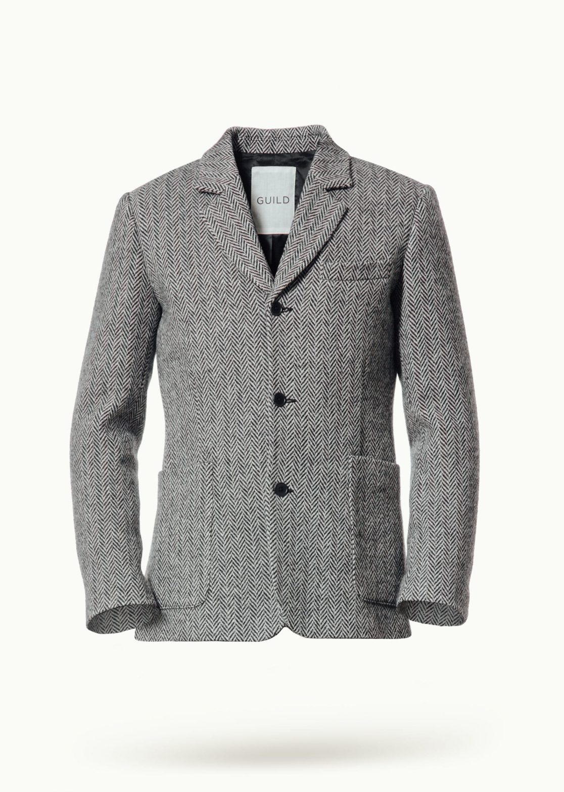 Men - Suit Jackets - Willidow Suit B/W Herringbone Image Primary