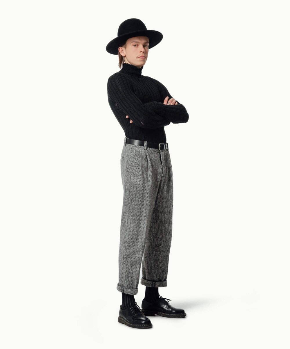 Men - Trousers - Mahorka B&W Herringbone Image 3