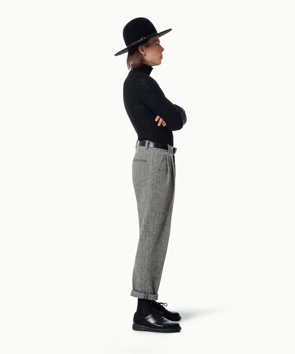 Men - Trousers - Mahorka B&W Herringbone Image 4