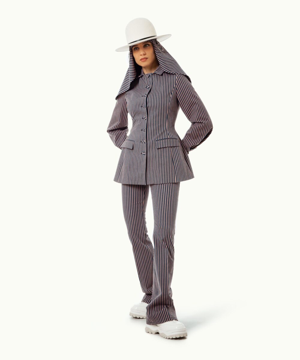 Women - Denim - Suit Jackets - Caraco Jacket Mud Striped Image 1