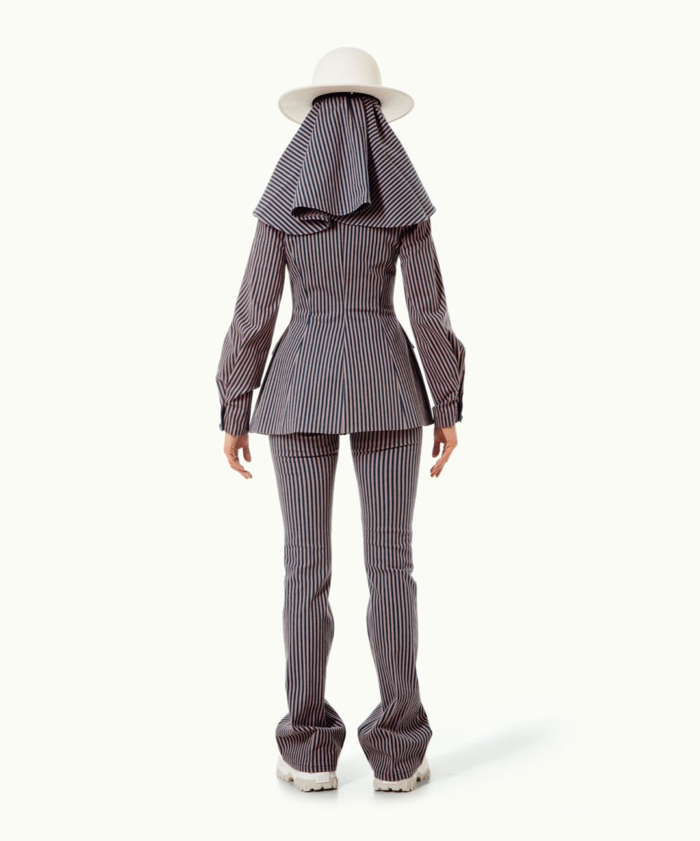 Women - Denim - Suit Jackets - Caraco Jacket Mud Striped Image 3