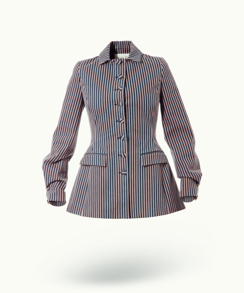 Women - Denim - Suit Jackets - Caraco Jacket Mud Striped Image 5