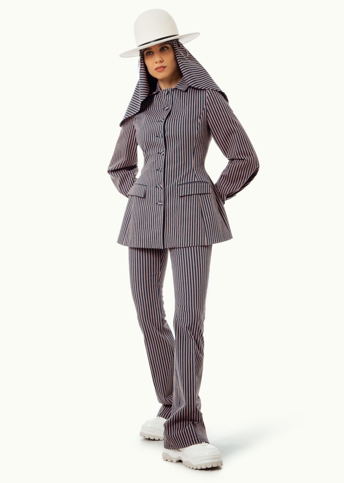 Women - Denim - Suit Jackets - Caraco Jacket Mud Striped Image Primary