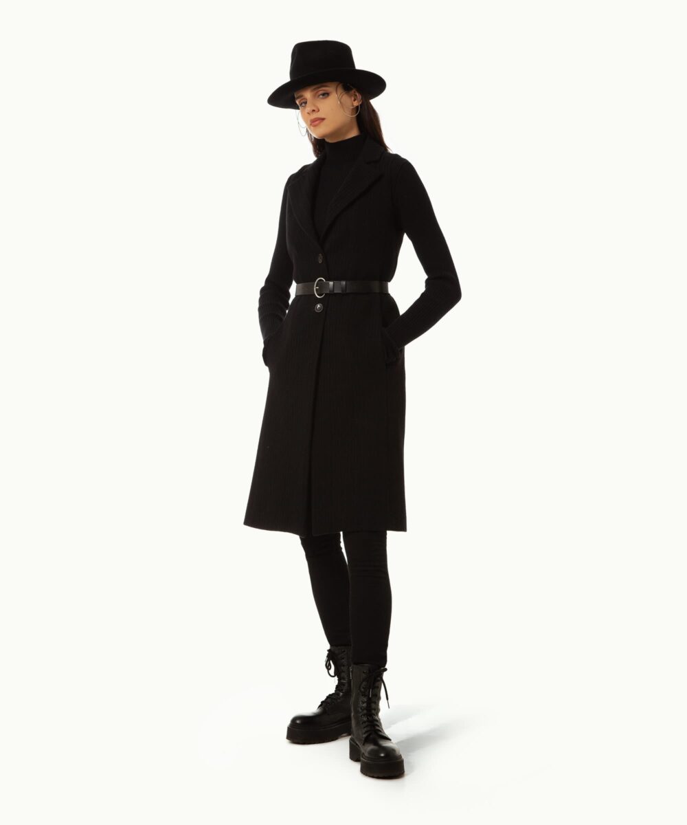 Women - Denim - Waistcoats - Qildora Black Herringbone Image 1