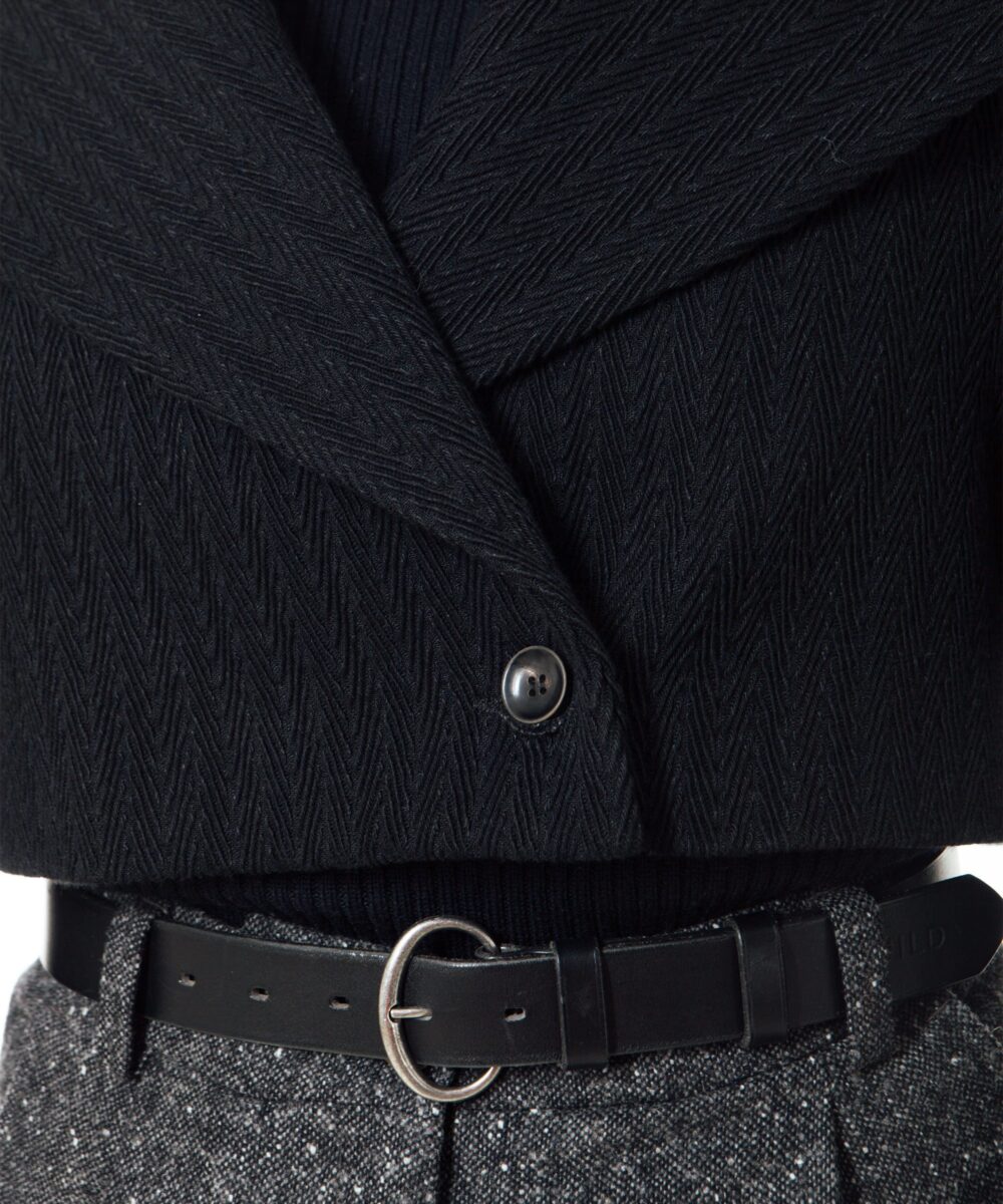 Women - Denim - Jackets - Spencer Crop Jacket Black Herringbone Image 5