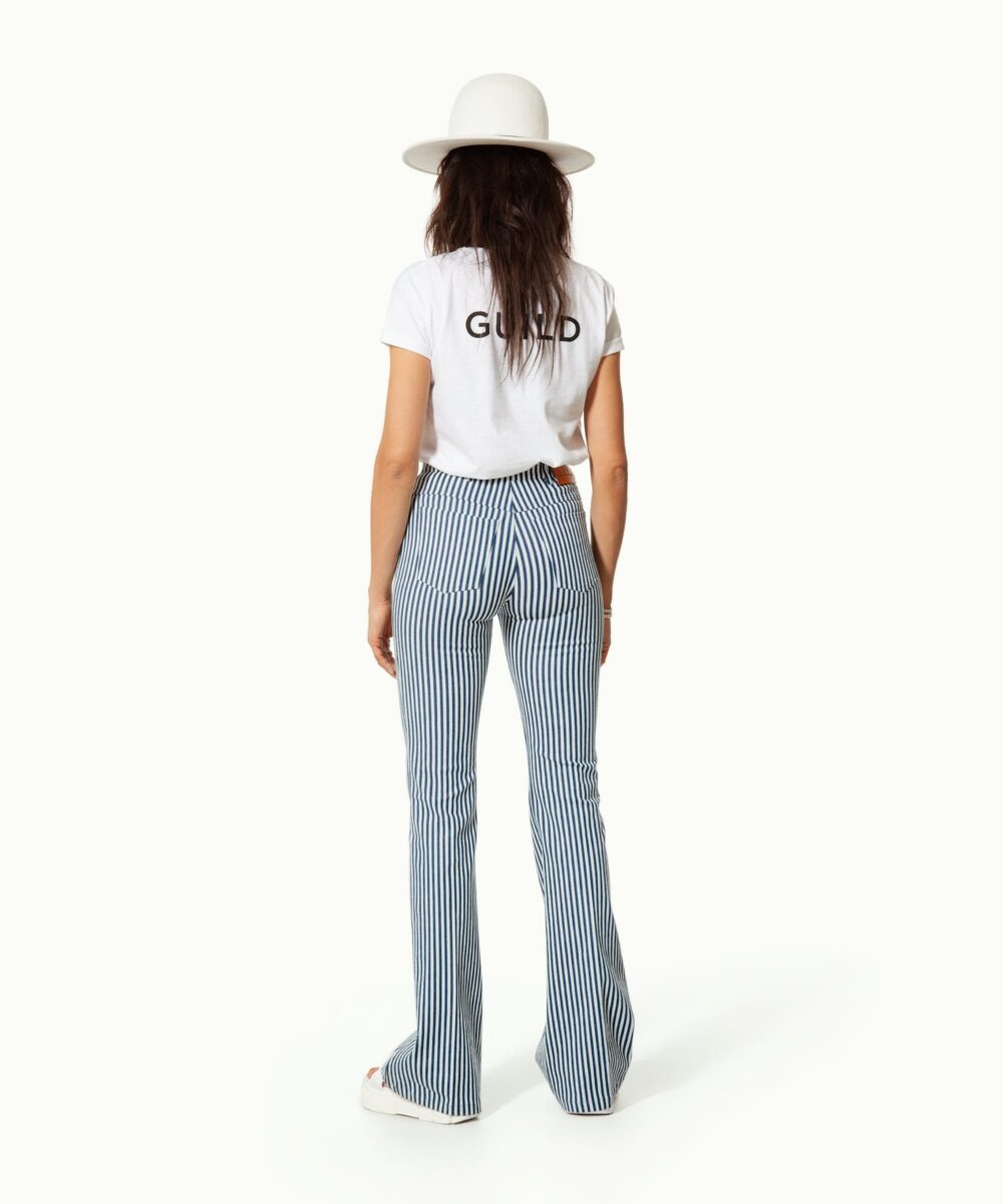 Women - Denim - Jeans - Mercury Jeans 10oz White Striped Indigo Image 4