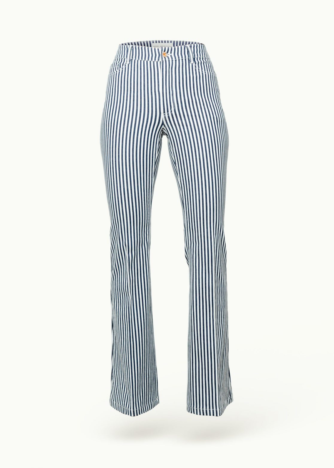 Women - Denim - Jeans - Mercury Jeans 10oz White Striped Indigo Image Secondary
