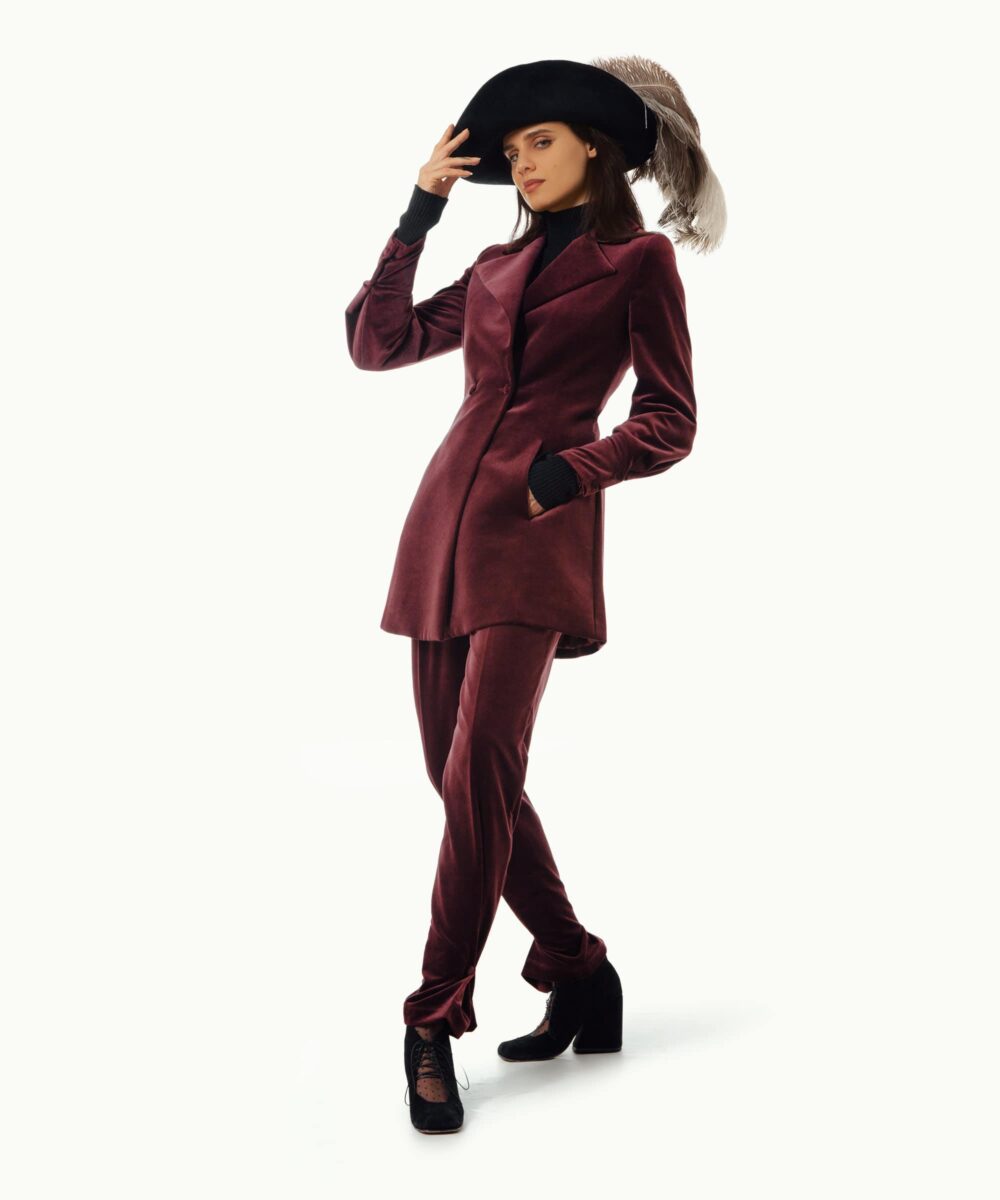 Women - Suit Jackets - Maîtresse Suit Jacket Burgundy Image 1