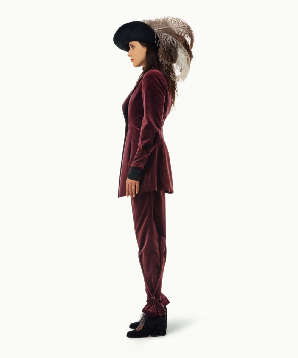 Women - Suit Jackets - Maîtresse Suit Jacket Burgundy Image 2