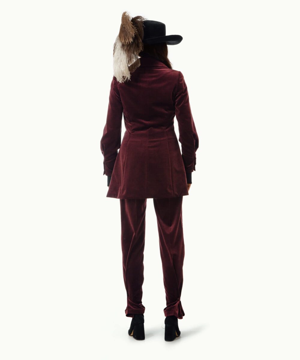 Women - Suit Jackets - Maîtresse Suit Jacket Burgundy Image 3