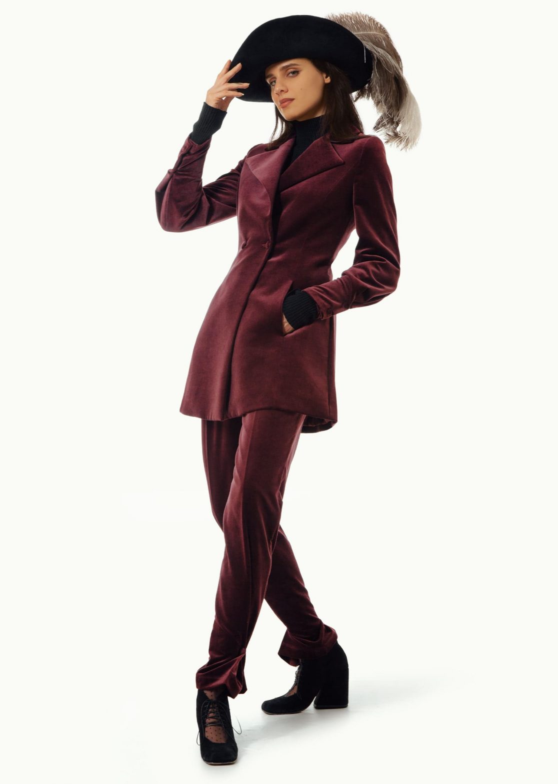 Women - Suit Jackets - Maîtresse Suit Jacket Burgundy Image Primary