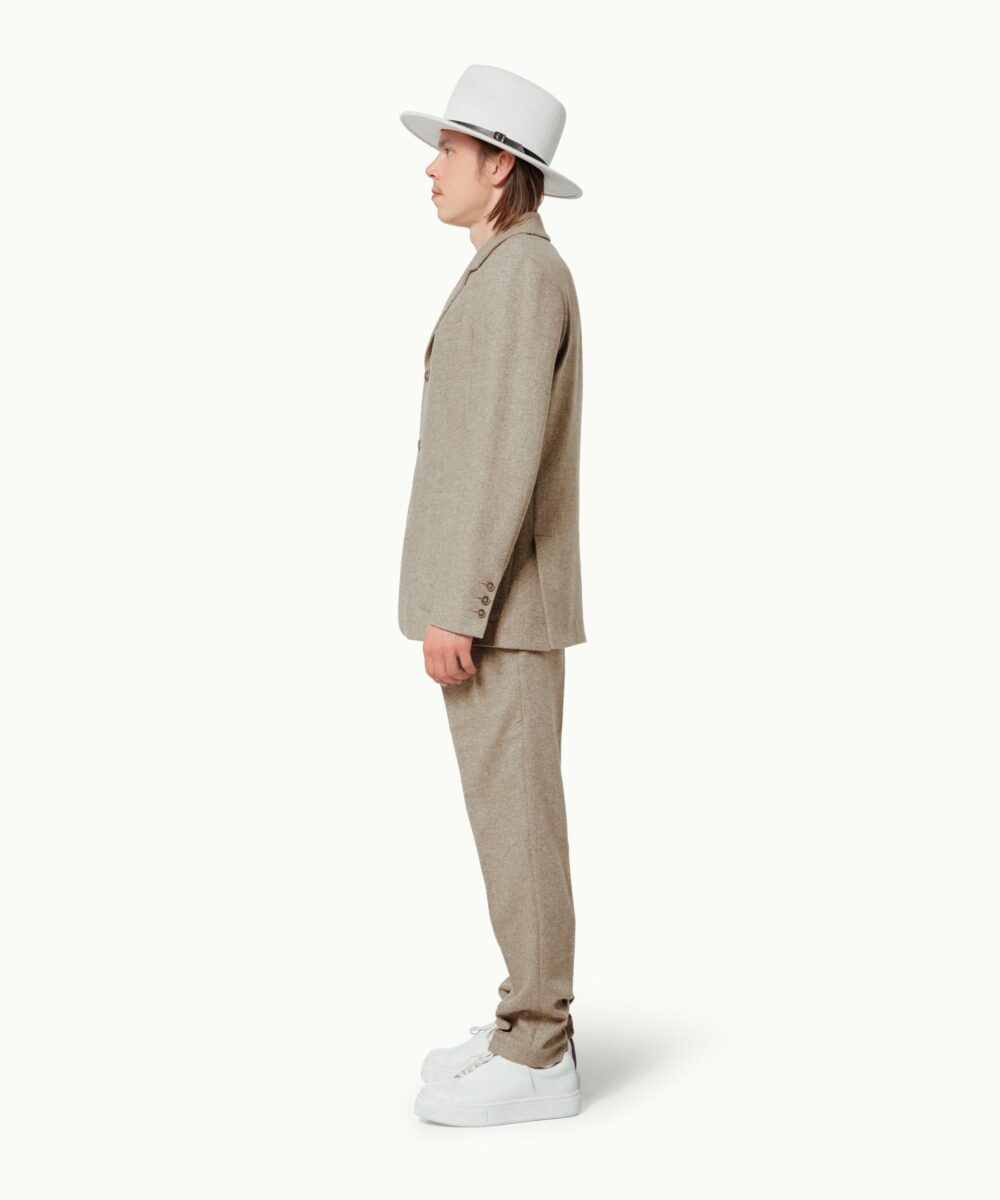 Men - Suit Jackets - Willidow Suit Jacket Beige Herringbone Image 2